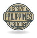 Abstract stamp with text Original Product of Philippines