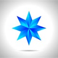 Abstract star background. Overlying star shapes in blue New year Christmas
