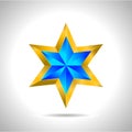 Abstract star background. Overlying star shapes in blue New year Christmas Royalty Free Stock Photo