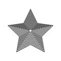 Abstract Star.Hypnotic Fascinating Image. Vector Illustration. Geometric optical illusion. Element for graphic web design. Templat