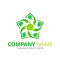 Abstract Star Leaf Company Logos Design Vector Illustration Template Royalty Free Stock Photo