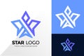 Abstract Star Logo Design, Brand Identity Logos Designs Vector Illustration Template Royalty Free Stock Photo