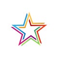 Abstract Star Logo icon Design Vector template. Colorful Star Logo design concept. Star Logo icon vector design template for Royalty Free Stock Photo