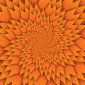 Abstract star mandala decorative pattern orange background square image, illusion art image pattern, background photo
