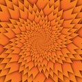 Abstract star mandala decorative pattern orange background square image, illusion art image pattern, background photo Royalty Free Stock Photo