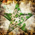 Abstract star on military background Royalty Free Stock Photo