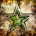 Abstract star on military background Royalty Free Stock Photo