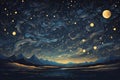 abstract Star Night Sky background Royalty Free Stock Photo