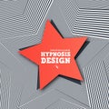 Abstract star optical illusion. Creative banner Royalty Free Stock Photo