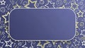 Abstract Star Pattern Background with Rounded Rectangle Frame Royalty Free Stock Photo