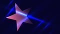 Abstract star pink on blue background light style