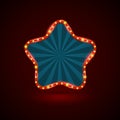 Abstract star retro light banner