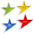 Abstract star shape info graphic elements. Royalty Free Stock Photo