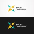 Abstract star vector logo concept illustration.