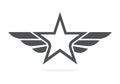 Abstract star wing logo icon design template elements