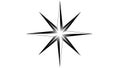 Abstract Starburst Compass Rose Icon Royalty Free Stock Photo