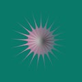 Abstract starburst Design in Gradient Pastel Colors on Solid Background