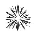 Abstract Starburst Explosion Silhouette Illustration. Dynamic Energy And Celebration Theme Isolated Vector Illustration Royalty Free Stock Photo