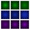 Abstract starburst green blue and purple Royalty Free Stock Photo