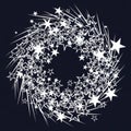 Abstract Starburst Wreath Design on Dark Background Royalty Free Stock Photo