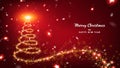 Abstract stardust of Christmas tree Royalty Free Stock Photo