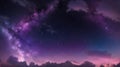 Abstract starlight and pink and purple clouds stardust