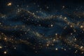 Abstract starry pattern in blue and gold tones Royalty Free Stock Photo