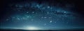 Abstract Starry Sky With Falling Meteorites, Panoramic Background. Generative AI Royalty Free Stock Photo