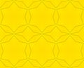 Abstract stars lines on yellow background geometric seamless pattern illustrators