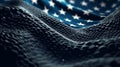 Stars and Stripes State Flag of the USA in the form of abstract waves background. AI generated Royalty Free Stock Photo