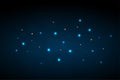 Abstract stars vector background. Glowing fireflies in the night. Enigmatic and mysterious illustration with beautiful blue lights