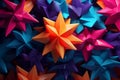 Abstract starshaped design in a vibrant and