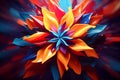 Abstract starshaped design in a vibrant and