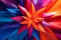 Abstract starshaped design in a vibrant and