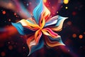 Abstract starshaped design in a vibrant and