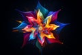 Abstract starshaped design in a vibrant and