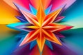 Abstract starshaped design in a vibrant and