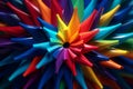 Abstract starshaped design in a vibrant and