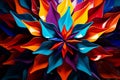 Abstract starshaped design in a vibrant and