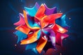 Abstract starshaped design in a vibrant and