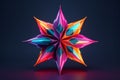 Abstract starshaped design in a vibrant and