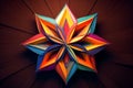 Abstract starshaped design in a vibrant and