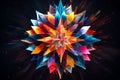 Abstract starshaped design in a vibrant and