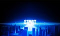 Abstract Start open Key Door Light out business digital city Hitech communication