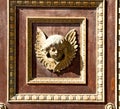 abstract statue of angel texture of brown antique woode