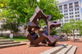 Abstract statue in downtown Springfield in Missouri, USA