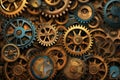 abstract steampunk gear pattern background