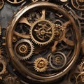 Abstract steampunk gears and clockwork Intricate machinery details in a mechanical and industrial design2