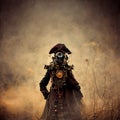 Abstract steampunk pirate. Ai generated. Royalty Free Stock Photo
