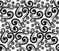 Abstract steampunk seamless hand-drawn pattern.